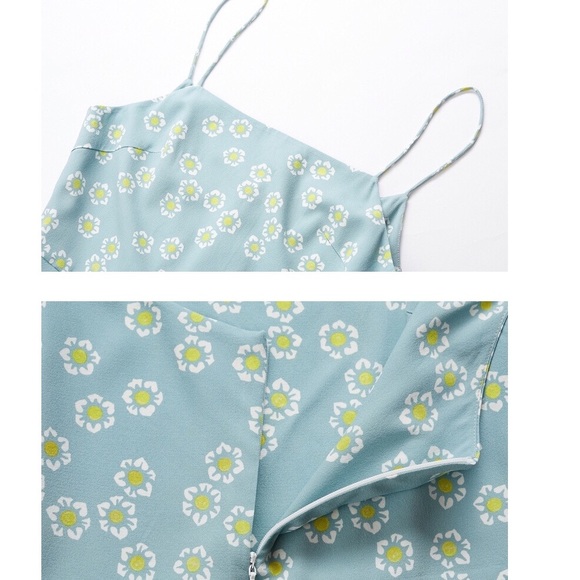 🆕NWOT Silk Floral Daisy Slip Dress - Picture 5 of 7